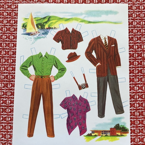 Vintage 1957 Original 1957 2 uncut Mint paper dolls - Picture 8 of 8